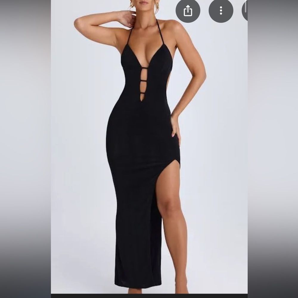 Oh Polly Black Backless Dress